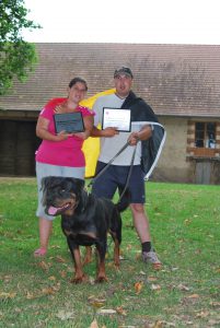 Vom Aratoamin - Stefaan en Tamara met Isack from House Hertog.
Gequalificeerd voor het WK Dogfrisbee
